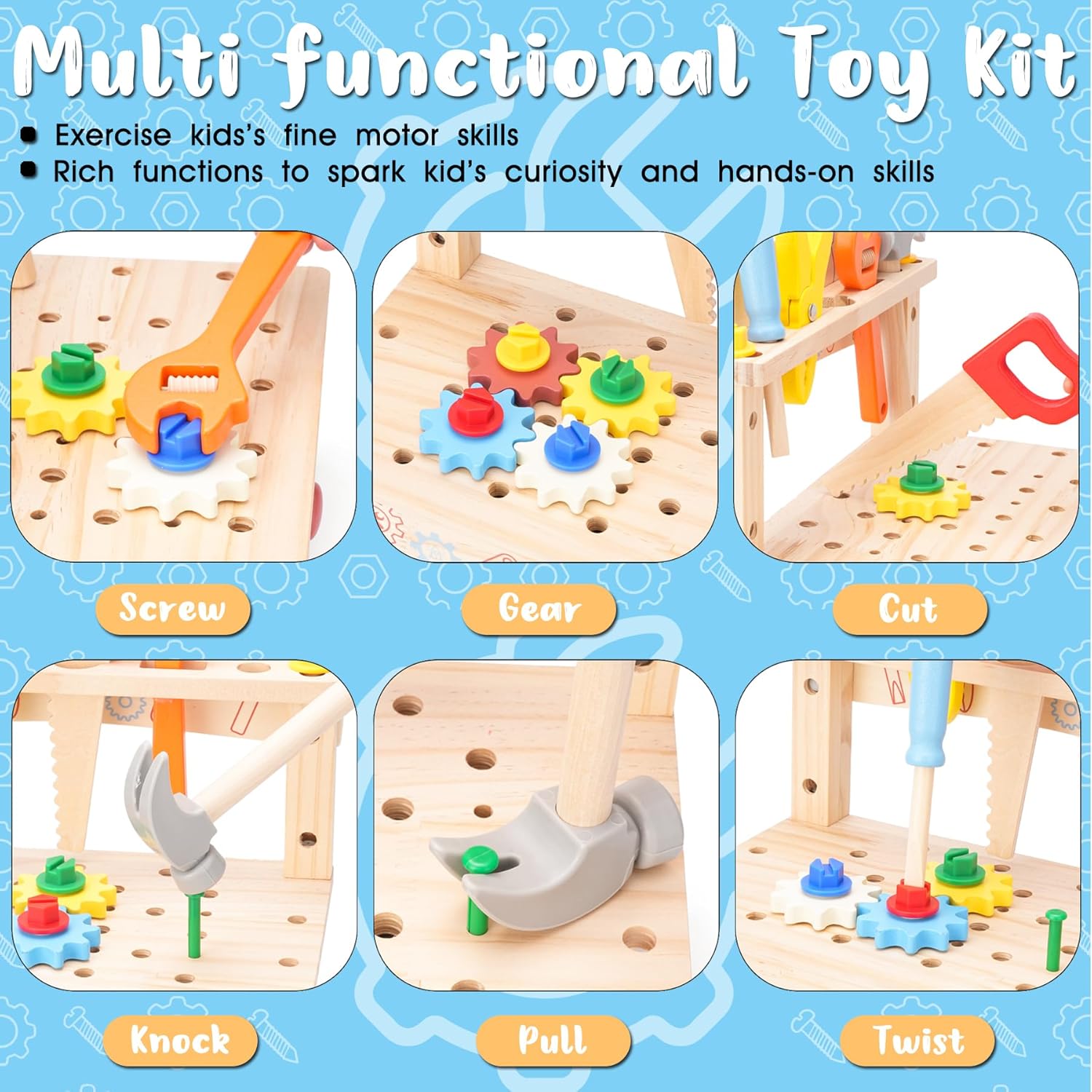 Wooden Tool Bench for Kids,Mon - огляд і ціна Gardening Tools Toddler