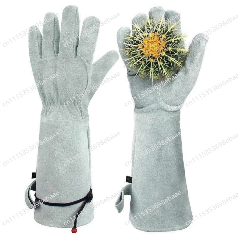 Long Cowhide Gardening Gloves, - огляд і ціна Garden Gloves Thorn Proof