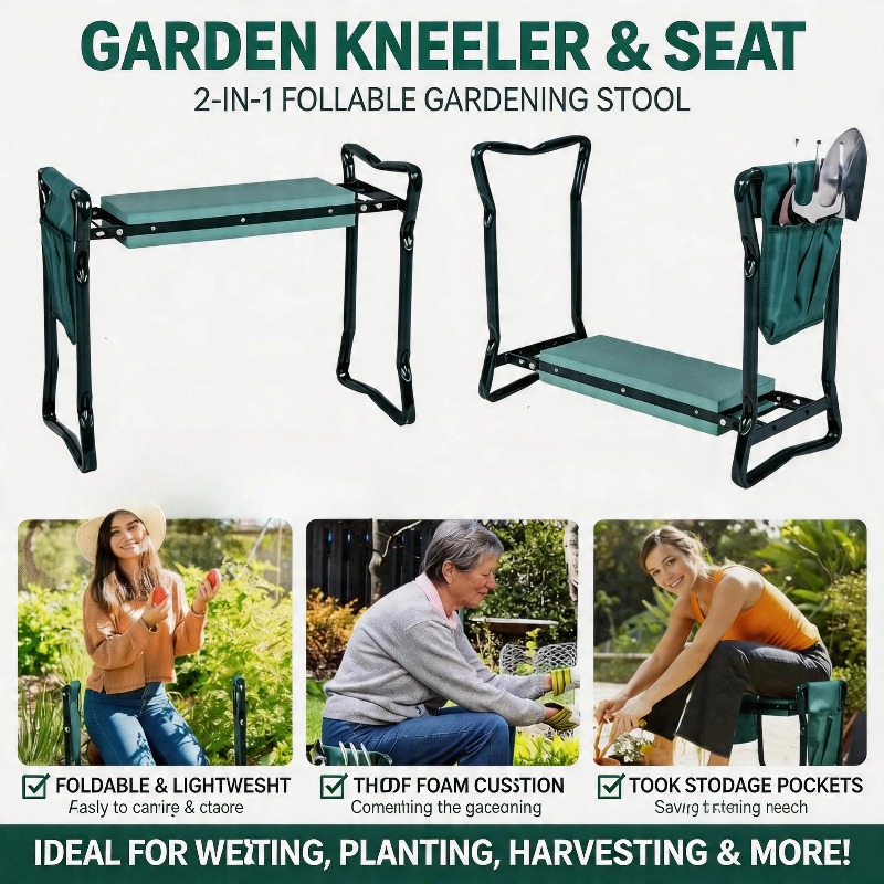 Hot Sale 2-in-1 Folding Garden - огляд і ціна Gardening Tools Kit For Sale